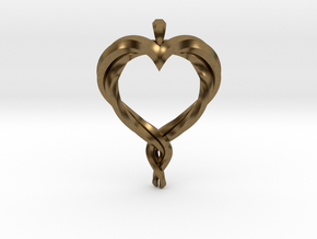 Twisted Heart in Natural Bronze