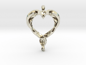 Twisted Heart in 14k White Gold