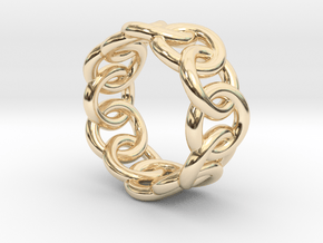 Chain Ring 18 – Italian Size 18 in 14K Yellow Gold
