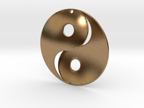 Yin Yang Pendant in Natural Brass