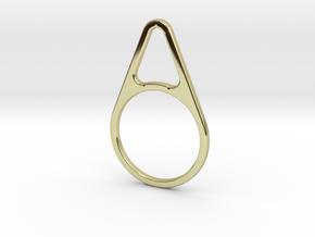 TriaRing Size 8 in 18k Gold Plated Brass