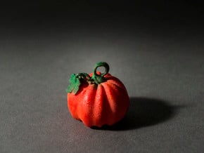 Pumpkin Pendant in Red Processed Versatile Plastic