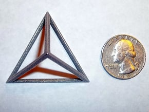 Tetrahedron 1.75" in Polished Bronzed Silver Steel