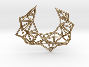 Pendant The Polygon in Polished Gold Steel