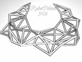 Pendant The Polygon in Rhodium Plated Brass