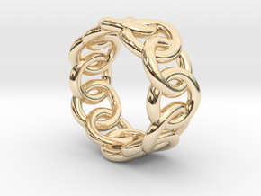 Chain Ring 19 – Italian Size 19 in 14K Yellow Gold
