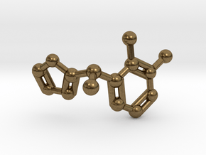 Dexmedetomidine Molecule Keychain Pendant in Natural Bronze