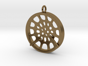 Low Tenor "Void" steelpan pendant in Natural Bronze: Medium