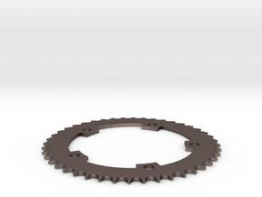 44 Tooth Chainring for Fixie Bicycle  in Polished Bronzed Silver Steel