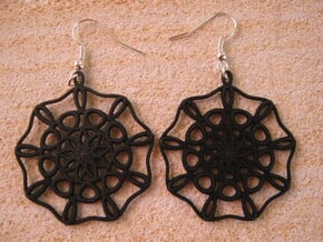 Large Nine-Way Earrings in Black Natural Versatile Plastic