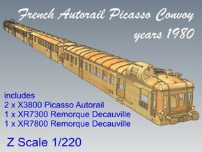 1-220 Convoy Autorail Picasso in Smooth Fine Detail Plastic