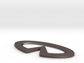 Infinity logo sign in Polished Bronzed Silver Steel
