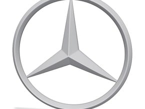 Mercedes logo For Printing in Tan Fine Detail Plastic