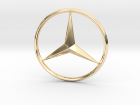 Mercedes logo For Printing in 14K Yellow Gold