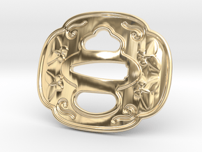 Tsuba Belt Buckle - 鍔  バックル in 14k Gold Plated Brass