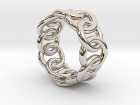 Chain Ring 23 – Italian Size 23 in Platinum