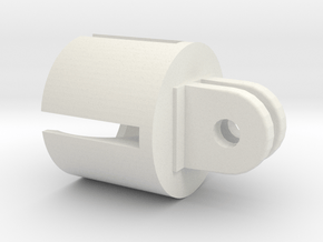 Action camera Socket Mount 2 Prong in White Natural Versatile Plastic