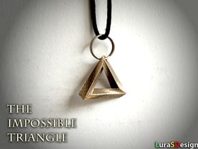 Impossible Triangle Pendant in Polished Bronzed Silver Steel