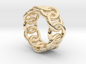 Chain Ring 24 – Italian Size 24 in 14K Yellow Gold