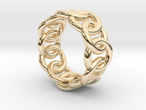 Chain Ring 25 – Italian Size 25 in 14K Yellow Gold