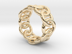 Chain Ring 26 – Italian Size 26 in 14K Yellow Gold