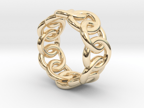 Chain Ring 27 – Italian Size 27 in 14K Yellow Gold
