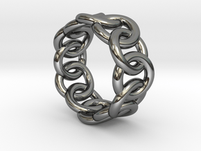 Chain Ring 29 – Italian Size 29 in Fine Detail Polished Silver