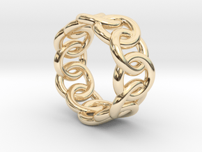 Chain Ring 29 – Italian Size 29 in 14K Yellow Gold