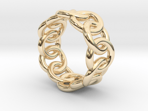 Chain Ring 30 – Italian Size 30 in 14K Yellow Gold
