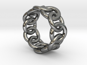 Chain Ring 31 – Italian Size 31 in Fine Detail Polished Silver
