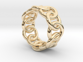 Chain Ring 31 – Italian Size 31 in 14K Yellow Gold