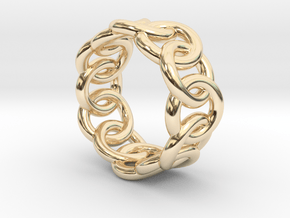Chain Ring 33 – Italian Size 33 in 14K Yellow Gold