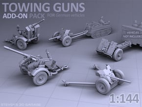 Towing Guns - (PAK36 / IG18 / Flak30) in Tan Fine Detail Plastic
