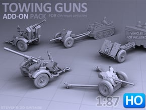 Towing Guns - (H0) in Tan Fine Detail Plastic