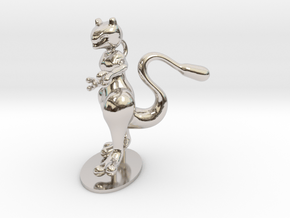 Mewtwo in Rhodium Plated Brass