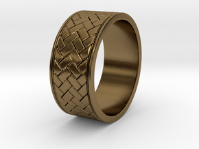 weave ring V1 Size 9.5 in Polished Bronze