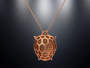 Turtle pendant in Natural Bronze