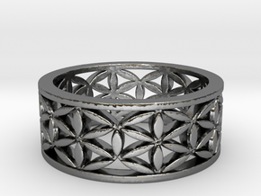 Flower of life  Size 10.25 in Polished Silver