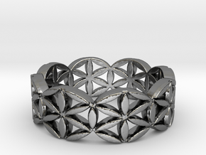Flower of life V2 Size 10.25 in Polished Silver