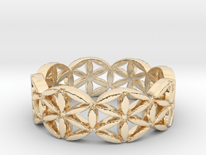 Flower of life V2 Size 10.25 in 14k Gold Plated Brass
