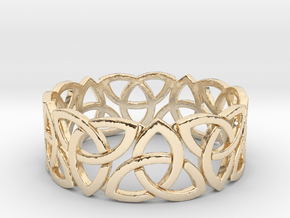 Celtic ring V1 Ring Size 10 in 14k Gold Plated Brass