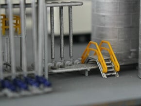 N Scale Crossover Stairs (3pc) in Smooth Fine Detail Plastic