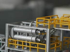 N Scale Heat Exchanger #3 Double in Smooth Fine Detail Plastic