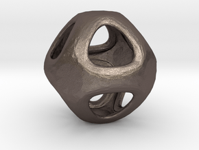 Conway Polyhedron {lseehO} in Polished Bronzed Silver Steel