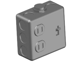 1:10 Scale Electrical Box in Smooth Fine Detail Plastic