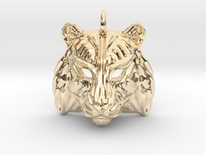 Tiger Pendant in 14K Yellow Gold