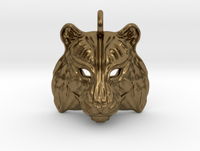 Tiger Small Pendant in Natural Bronze