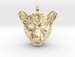 Leopard Pendan in 14k Gold Plated Brass