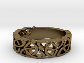 Celtic Ring Size 7.25 in Polished Bronze