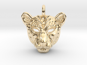 Leopard Small Pendan in 14k Gold Plated Brass